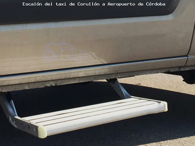 Taxi con escalón de Corullón a Aeropuerto de Córdoba